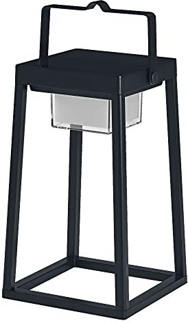 LEDVANCE SMART+ Outdoor Bluetooth Solar-Tischleuchte, mit Weißlicht (3000K) + Farblicht, stromunabhängig, bis 6,5 Stunden Brenndauer bei 100% Licht, wiederaufladbar, Schutzklasse IP44, schwarz
