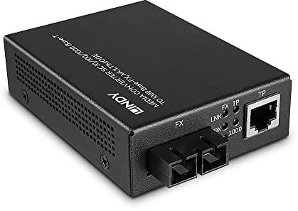LINDY Media Converter SC 10/100/1000 Base-T to 1000 Base-FX, Multimode