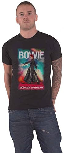 David Bowie T Shirt Moonage Daydream Fade Official Unisex Black M