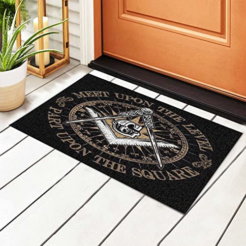 494 Doormat 40X60cm Freimaurer-Freimaurer-Symbole Mats Feuchtigkeitsaufnahme Hall Teppiche Novelty Indoor Fußmatte Für Eingang, Küche, Haustür