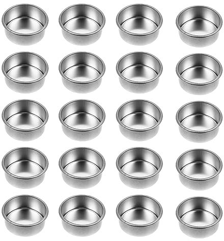 Garneck 20pcs Candle Empty Cup Wedding Table Decor White Table Decor Wedding Decor Tealight Metal Candle Cups Tea Light Tins Candle Containers Iron Candle Cup Decorative Candleholders Bulk