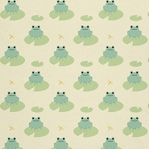 HEKO PANELS Stoff Oxford wasserdichte Meterware Canvas-Stoff Polyester Stoff Zum Nähen Nähstoffe Dekostoffe Wasserabweisend Blickdicht Frösche 1 Meter 155 x 100 cm