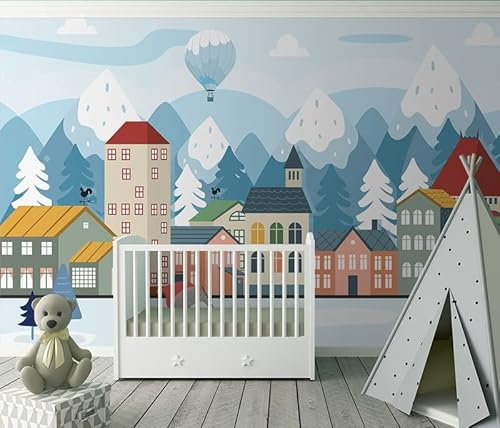 Wandgemälde für benutzerdefinierte Größe Wandgemälde ， Abnehmbare Peel- und Stick selbst klebende Wandgemälde Großes Foto Tapete, Kinderwandaufkleber für Kinderzimmer