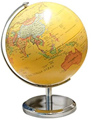 POCHY hübsch Globen Geografische Retro-Mini-Globus auf Legierungsbasis, langlebige 5,5-Zoll-Desktop-Weltkugeln für das Lernen im Klassenzimmer praktischMode