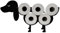 Toilettenrollenhalter Schwarzer Neuheit Hunde Toilettenpapier Aufbewahrung Freiststehiger Toilettenrollenhalter für Badezimmer Haus Küche PapiertuchhalterPaper Towel Holders
