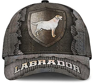 942 Labrador Horizontalständer The Shield Metall 3D Gedruckt Herren Damen Baseballkappe Verstellbar Baseball Cap Vintage Baseball Kappe Mütze Outdoor Hut Für Angeln Draussen Laufen