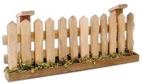 FADEDA Holzgatter klein/Höhe:4 cm/handbemalt/detailgetreue Krippen Figuren - Weihnachten Tisch Dekoration Krippe Zubehör