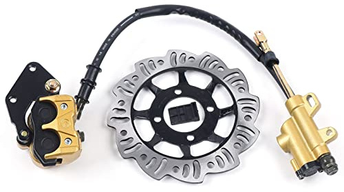 Salmeee Kit freni idraulici, 49-125 cc, 4 tempi, dischi a disco posteriori, pinza freno posteriore + disco MotoCross, Dirt Bike Pit Bike