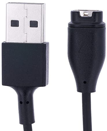 REY Cable Cargador para Relojes Garmin Fenix, Forerunner, Approach, Vivoactive, Vivomove, Venu, Instinct Tactical, 1M, Color Negro