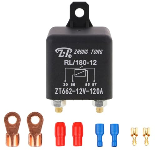 MOCNT 12V 120A Auto Starter Relais SPST 4-Polig KFZ Batterie Trennrelais | Hochleistungs Auto Anlasser Relais 4 Pin Fahrzeug Relais Öffner Relaisschalter Wechselrelais EIN/Aus