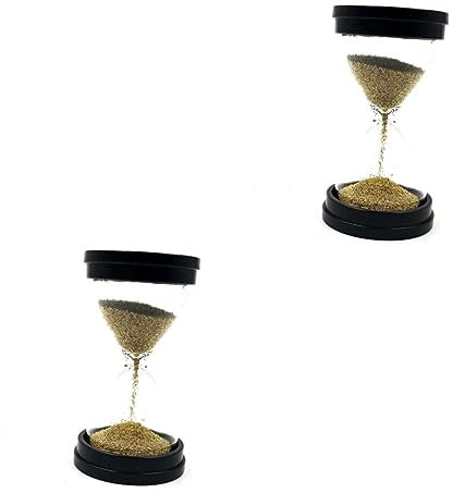 INOOMP 2 Pièces 30 Minuterie De Sablier De Perles d'or Décor De Bureau Sablier en Verre Minuteur Sablier De 30 Secondes en Perles d'or Jouets D'oeufs Sable pour Enfant Ornements Un Verre