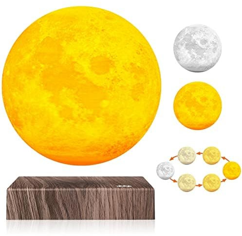 Vnemofey Lampada a levitazione magnetica, fluttuante e rotante liberamente in aria, con stampa 3D a LED e 3 modalità per bambini, regali preety, gadget high-tech, decorazione per casa e ufficio