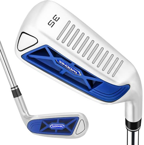 XINGGM Golfschläger für Herren, Golfschläger für Rechtshänder, 35/45/55/60 Grad Pitching Wedges 88,9 cm (Blau, 35 Grad)