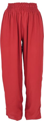 Luftige Boho Hose, weite Basic Sommerhose, Damenmode, helles graphitgrau | Bequemes Tragegefühl, breiter gesmokter Bund, vielseitig kombinierbar, ideal für warme Tage.