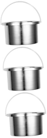 Didiseaon 3pcs Wax Melting Machine Inner Pot Wax Warmer Replacement Pot Heat-resistant Aluminum Alloy Safe for Hair Removal