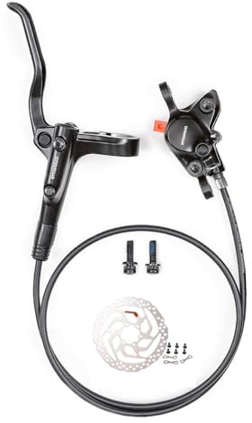 Cyclon MT200 Hydraulische Bremsen mit SM-RT26 180-mm-Rotoren, rechts, hinten, 1500 mm, MTB-Hydraulische Scheibenbremsen, Aluminiumlegierungshebel mit Bremssätteln