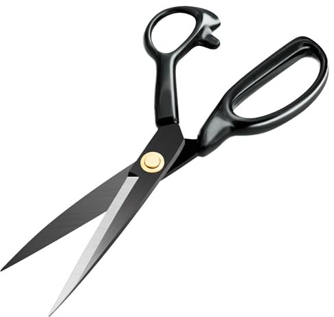 CCR Schere Heavy Duty Stoffschere,24,5cm Schneiderschere Titanium Professional Kohlenstoffreicher Stahl,Weicher Komfortabler Griff,zum Schneiden von Stoffen,Kleidung,Leder,Rohmaterialien