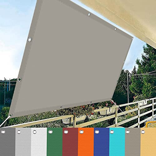 Tenda parasole per esterni, 4 x 7 m, 98% UV, rettangolare, con corde di montaggio, per patio, cortile, prato, piscina, cachi