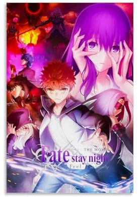 ZAJSGPUR Aesthetic Anime Fate Stay Night Poster Dekorative Malerei Leinwand Wandkunst Wohnzimmer Poster Schlafzimmer Malerei 12x18inch(30x45cm)