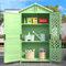 Jtyca Garden Shed, Wood Garden Storage Tool House with Ventilation Slots, Sheds and Outdoor Storage for Backyard, Patio, Fade Free, All Weather Resistant, Safe and Secure, 90 x 56.5 x 175.3 cm (Green)