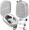 MINGZE VR Headset Storage and Hard Carrying Case, Hard Travel Case Compatible with Meta Quest 3/Quest 2, Battery Strap and Controllers Accessories VR Head Strap/Touch Controllers/Adapter Cases