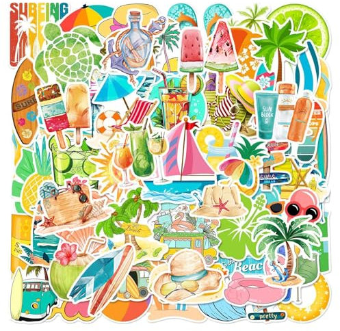 EHDWXVZM 96 Strandstockaufkleber, Kreative Graffiti -Aufkleber, Cartoon -Lustige Aufkleber, Können Sammelalben, Notizbücher, Gitarren Dekorieren.