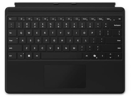 Microsoft Surface Pro Keyboard – Tastatur – with Trackpad, Beschleunigungsmesser, Surface Slim Pen 2 Ablage- und Ladeschale (8XB-00160)