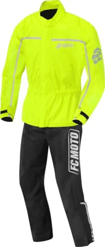 FC-Moto Urban Rain Kit 2-Teiler Motorrad Regenkombi, schwarz/gelb, M