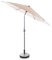 Alfresia 2.7 Metre Parasol with 22L Round Base Included - Round with Push Button Tilt, Outdoor Table Parasol Umbrella with Crank Handle, Garden Patio Sun Shade, Cream, Easy Assemble