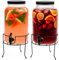 Cookinglife Getränkespender | 2X 5,5 Liter | Glas mit Zapfhahn und 2 Gestell | Wasserspender | Saftspender | Für kalte Getränke | Cocktailspender | Ideal für Partys oder Grillfeste