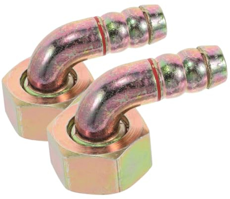 GALPADA 2pcs Steel Gas Pipe Fittings for Gas Stove 4 Point Internal Thread Elbow Connector for Kitchen Use