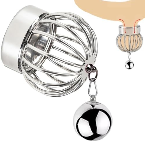 NAIXBTY Metall Hodenring Hodensack Anhänger Ring mit metal Balls CBT Bondage Hodengewicht Hoden Strecker Heavy Duty Cock Sack Anhänger Ring Bondage Folter Erotik Sex Spielzeug für Männer (Balls:45mm)