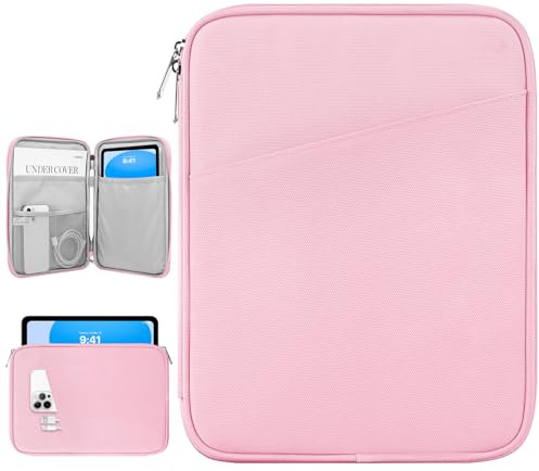 Dadanism 9-11 Pouces Tablette Housse Pochette, Bouquet Rose | pour iPad A16 11, iPad Air M4/Pro M5 11, iPad 10é Gén 10,9, iPad 9/8/7é Gén 10,2, Galaxy Tab A11+ 11, Tab M11 11