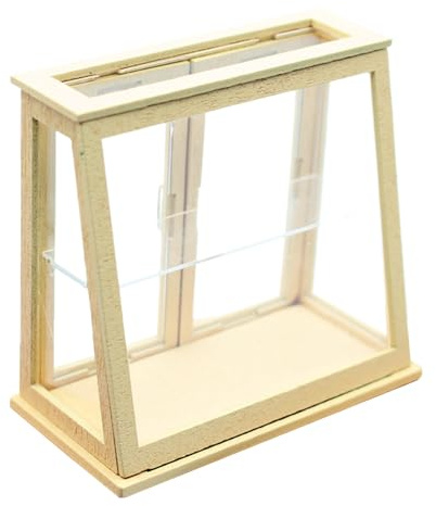 Armoire à gâteau de maison de poupée - Présentoir pour boulangerie miniature, vitrine acrylique transparente, présentoir à dessert, modèle réaliste d'étagère à boulangerie
