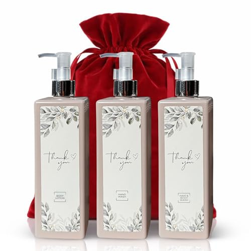 Wellness Geschenkset für Frauen & Männer Pflege Set mit Hair & Body Wash | Body Lotion und Handseife, kleine Aufmerksamkeit als Dankeschön Geschenk für Kollegin, Freundin oder Mama