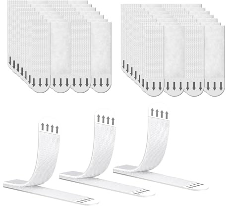 ANAMPION Picture Hanging Strips Heavy Duty 32 Pairs (16*46mm, Pairs, 32) | No Nails Wall Hanging Strips for Frames and Posters, No Tools Removable Adhesive Refill Strips Damage Free, Residue Free