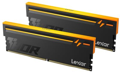 Lexar RGB DDR5 RAM 32GB Kit (2x16GB) 6000 MHz CL38, Memoria Desktop UDIMM a 288 pin per Intel XMP 3.0/AMD EXPO, DRAM per PC per gaming, AI, 1,35 V, Nero
