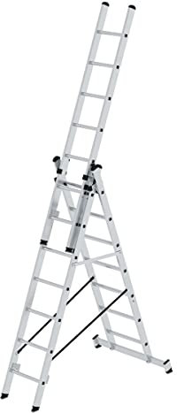 Aluminium-Mehrzweckleiter 3 x 7 mit nivello®-Traverse Arbeitshöhe bis ca. 6,10 m