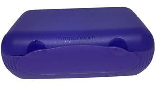 Tupperware To Go Lunch-Box mit Trennung Brotbox Sandwich Dose XL Lunchbox (blau türkis)