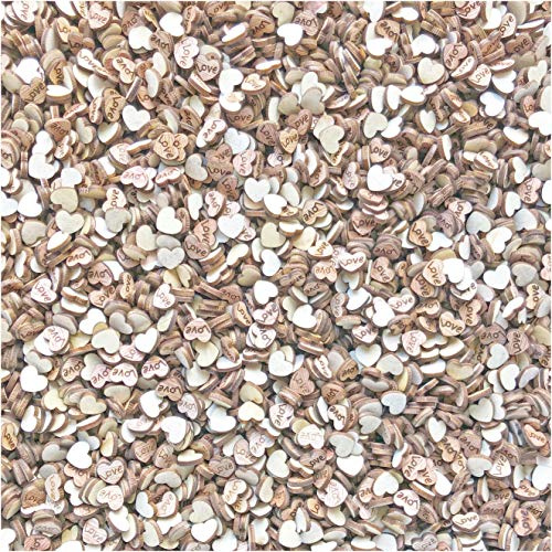 Konfetti-Herzen aus Holz, 10 mm, Shabby-Chic-Stil, zum Basteln, für Sammelalben, Vintage-Konfetti-Herzen – 100 Stück