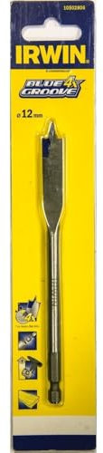 Irwin 10502806 4X Blue Groove Flat Bit, 12mm x 152mm