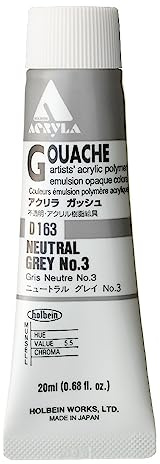 Holbein Acryla Gouache Neutral Grey No.3 (A) 20ml