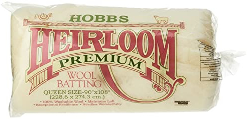 Hobbs Heirloom Washable Wool: 90 x 108in (Queen), Blends, White