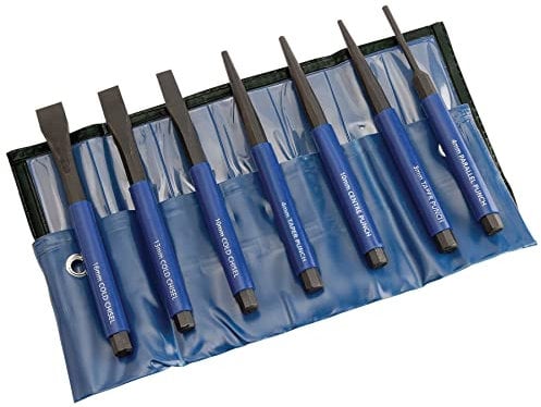 Draper 23187 Chisel and Punch Set, Blue, 7 Pcs