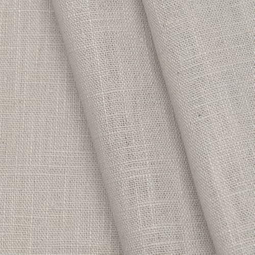 STOFFKONTOR 100% Leinen Stoff Meterware Hell-Grau