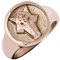 Akitsune Ferus Ring | Fuchs Design-Ring Frauen Herren Siegelring Edelstahl - Rosegold - US 8