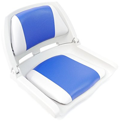 MiDMarine Lightweight Folding Boat Seat - Grey/Blue Style
