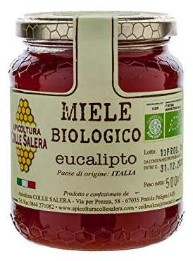 Miele biologico di Eucalipto - Italiano non Pastorizzato | Apicoltura Colle Salera (500 gr)
