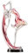 Antcher Anmutige Tanzmädchen-Figur, Kunstharz, Kunsthandwerk, schöne Tänzerin, Statue, bestes Geschenk für Mädchen, Heimdekoration, Schreibtisch-Ornament (Pink)