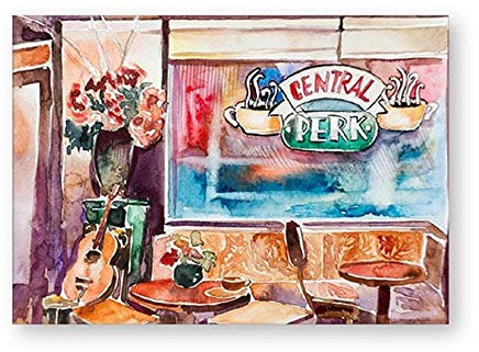 Friends TV Show Canvas Painting Wall Art Prints Acquerello Central Perk Pictures Friends TV Show Poster Home Decor-A3 30x42 cm senza cornice_PH721